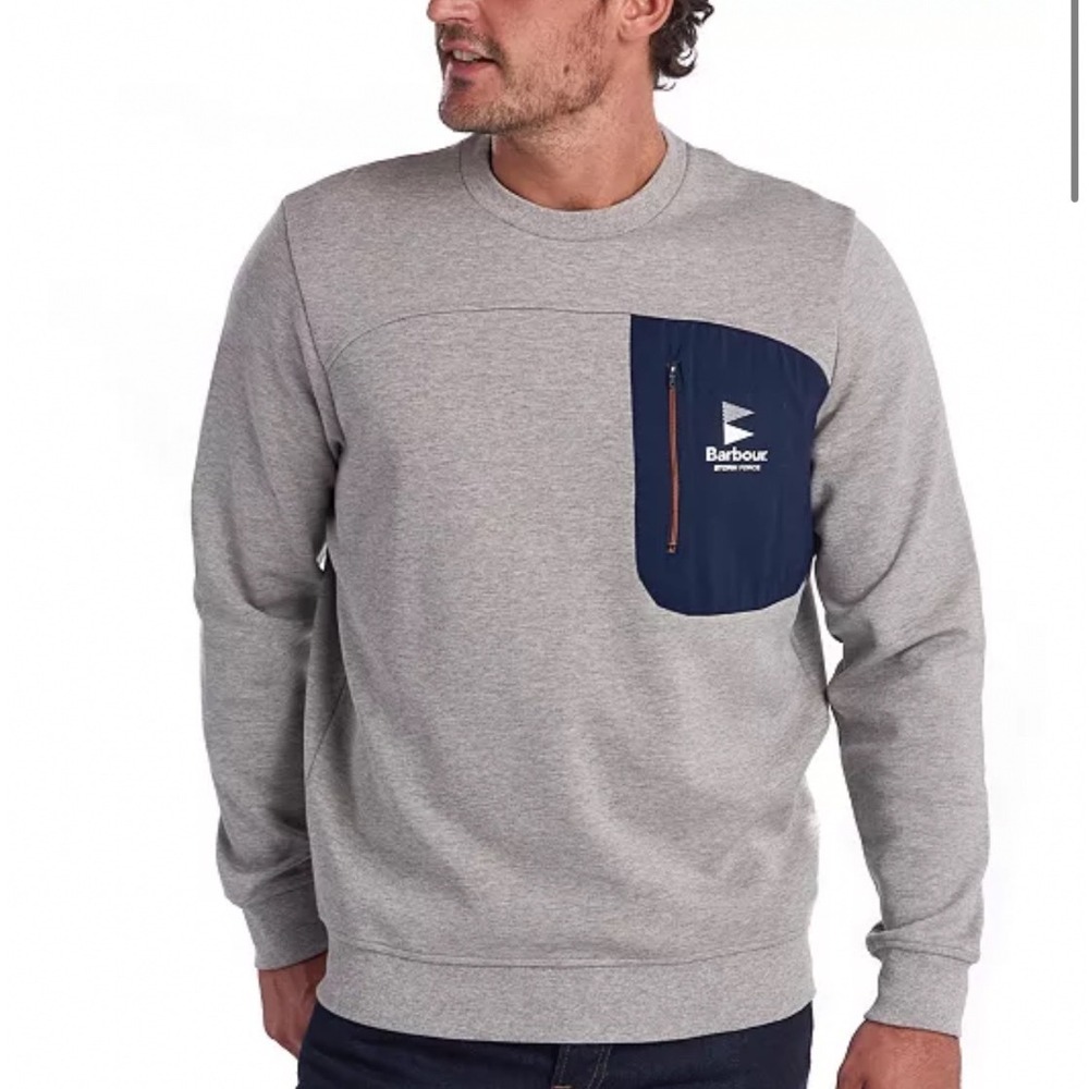 Barbour Men's‎ Skiff Regular Fit Sweatshirt Grey Small